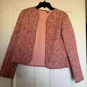 vintage floral quilted puffer jacket